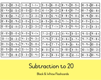 ¡Matemáticas! ¡Matemáticas! ¡Sustracción! ¡Tarjetas didácticas! ¡Escuela primaria! ¡Jardín de infancia! ¡Primer grado! ¡Actividades de Matemáticas! ¡Educación en casa! ¡Aprendiendo! ¡Actividad!