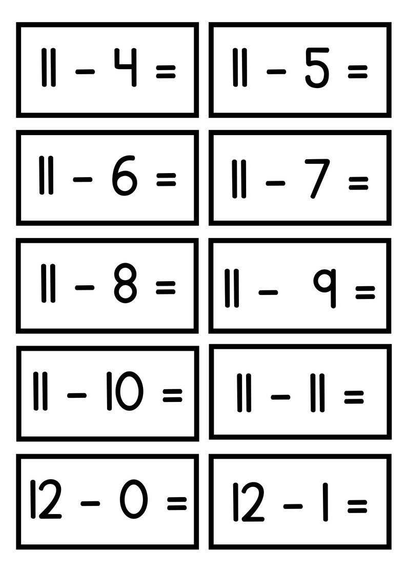 Mathematics! Addition! Subtraction! Flashcards! Bundle! Elementary School! Kindergarten! First Grade! Homeschool! Learning! Math activities! image 3