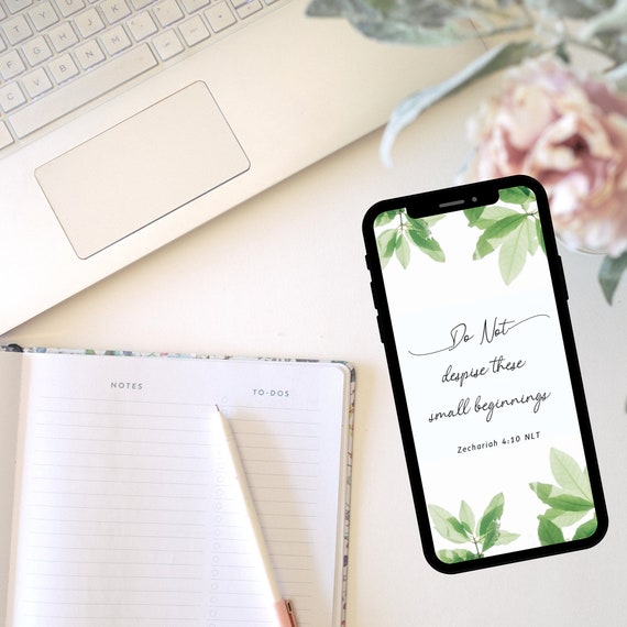 Do Not Despise These Small Beginnings  | Phone lock screen | IPhone, Android, Smartphone Wallpaper | Bible Verse Background