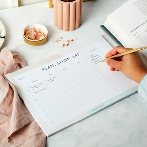Essential Weekly Meal Planner Pad - Food Shopping List - Meal Planning - Planner Pad - Food Planner - Food Planning - Weekly Planner