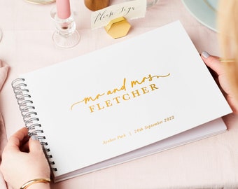 Personalised Stylish Wedding Guest Book - Guest Books For Wedding - Wedding Guest Books