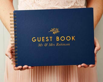 Personalised Classic Wedding Guest Book - Guest Books For Wedding - Wedding Guest Books