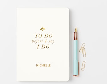 Personalized Bride To Do Notebook - Wedding Planner Book - Engagement Gift - Wedding Planner - Wedding Notebook *US Tariffs Included*
