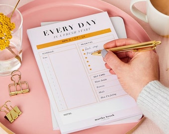 Working From Home Daily Planner Desk Pad - Desk Pad - Notepads - Desk Pads - Notepad - Daily Planner - Daily Desk Pad - Daily Planners