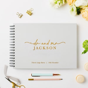 Personalised Stylish Wedding Guest Book Guest Books For Wedding Wedding Guest Books image 2