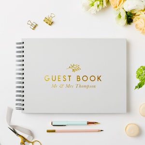 Personalised Classic Wedding Guest Book Guest Books For Wedding Wedding Guest Books image 2