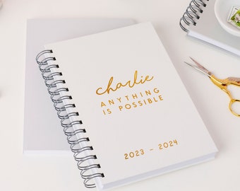 Personalised Modern 2023-2024 Mid-Year Diary - Mid-Year Diary - 2023-2024 Diary - Academic Diary - Personalised Academic Diary