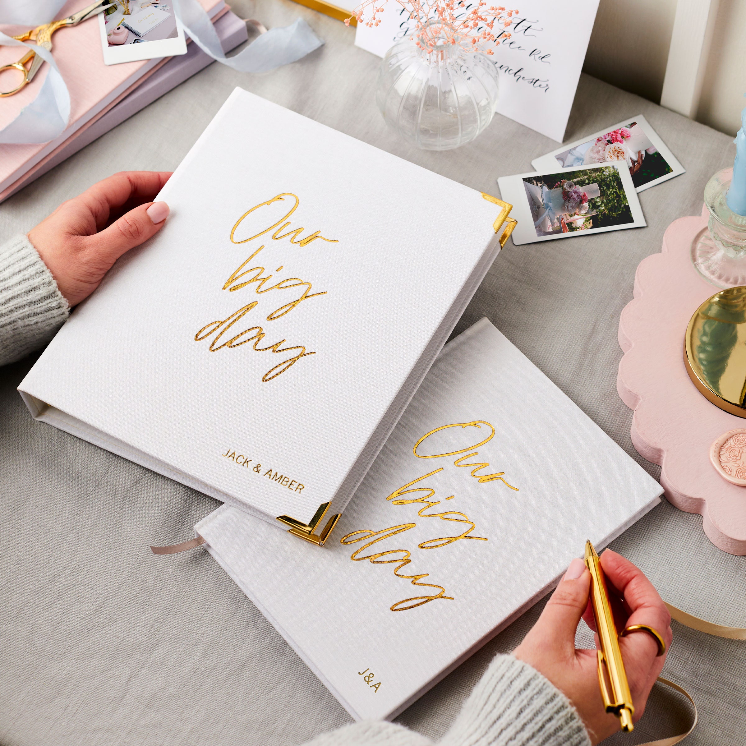 Personalised Wedding Planner & Notebook Gift Set - Engagement Gifts Book Organiser