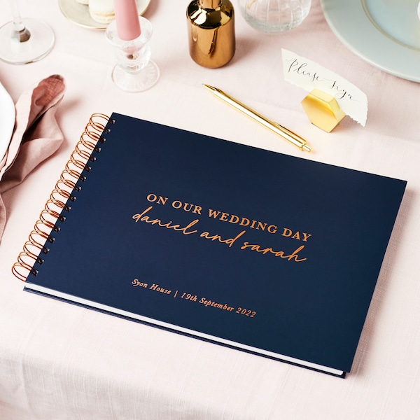 Personalised Timeless Wedding Guest Book - Guest Books For Wedding - Wedding Guest Books