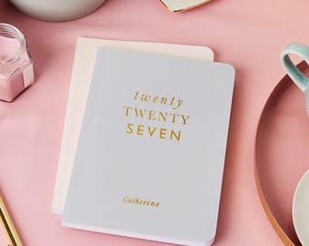 Personalized 2027 Weekly Diary – Classic Diary - Gold Foil Diary 2027 - Weekly Planner - Personalised 2027 Diary *US Tariffs Included*
