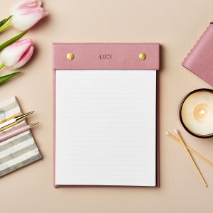 Personalised Vegan Leather Refillable Notepad Tear Off Notepad Refill Notepad Vegan Note Pad image 9