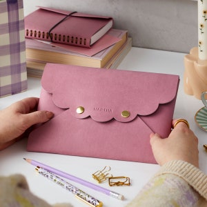 Borsa in pelle vegana personalizzata - Borsa in similpelle - Borsa monogrammata di lusso