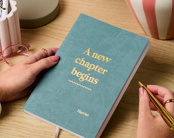 Personalized Vegan Leather New Job Notebook: Leaving Gift
