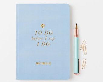 Personalised Bride's To Do Softback Notebook - Wedding Planner Book - Engagement Gift - Wedding Planner - Wedding Notebook