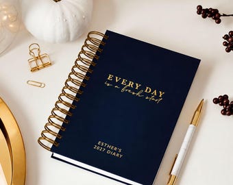 Personalized 2027 Daily Diary: Foil Cover, Custom Name - *US Tariffs Included*