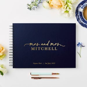 Personalised Stylish Wedding Guest Book Guest Books For Wedding Wedding Guest Books image 3