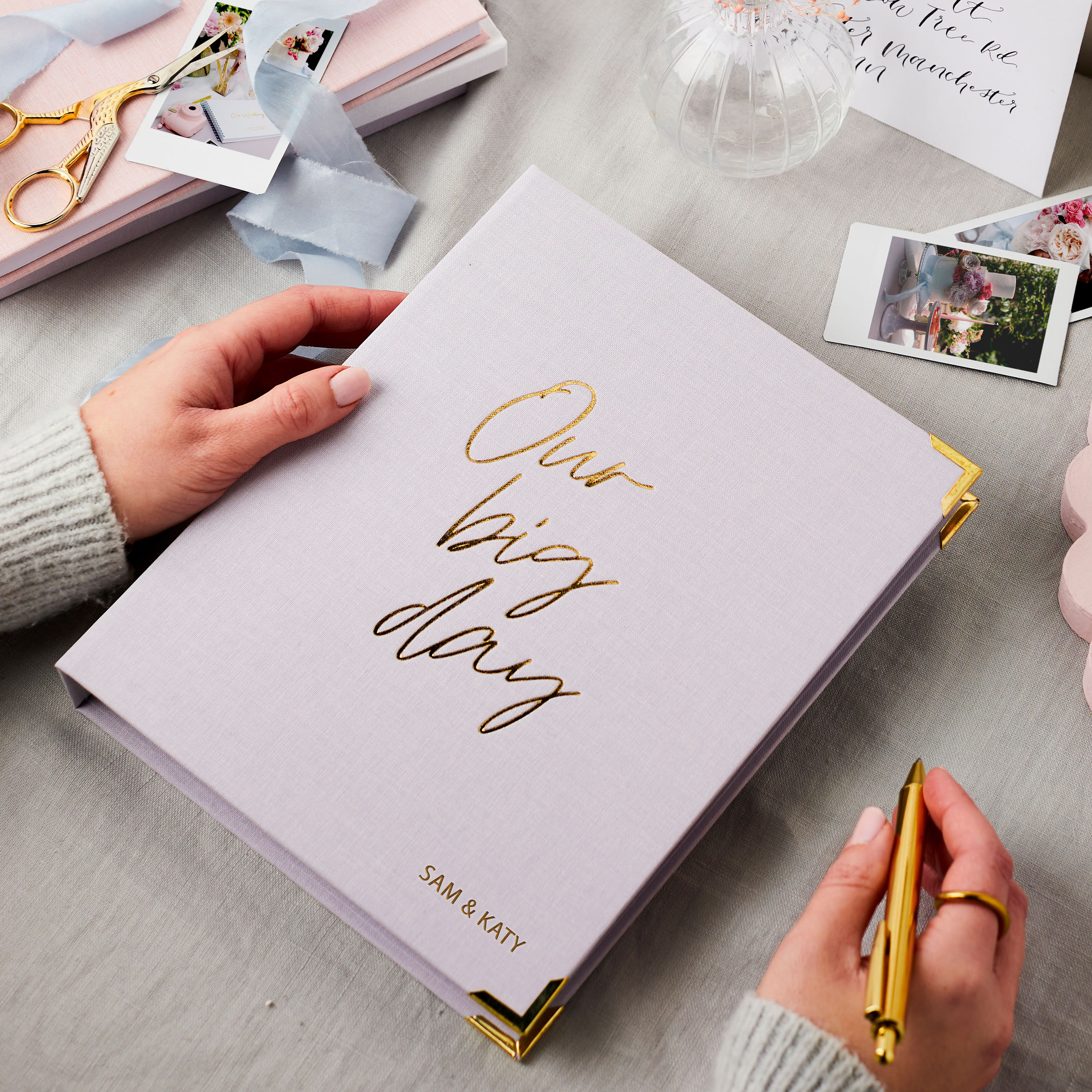 Personalised Lilac Wedding Planner & Organiser - Engagement Gifts Book Planners