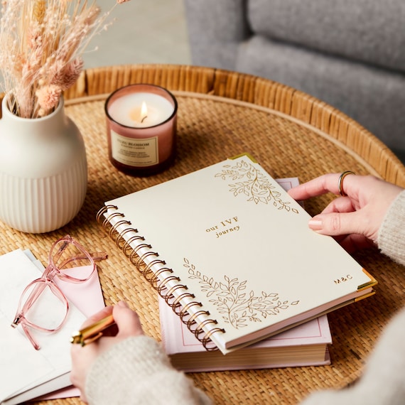 Personalized IVF Journal – Hardback Planner, Gold Foil Embossed - *US Tariffs Included*