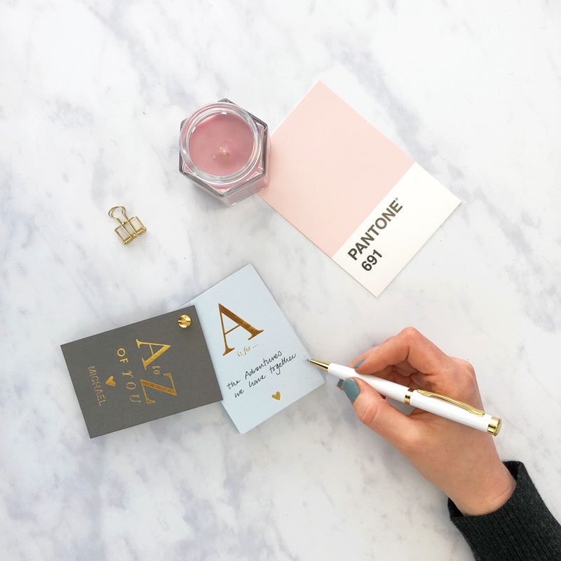 A to Z of You Book - Anniversary Gift - Engagement Gift  - Paper Anniversary Gift - Proposal Ideas - First Anniversary Gift
