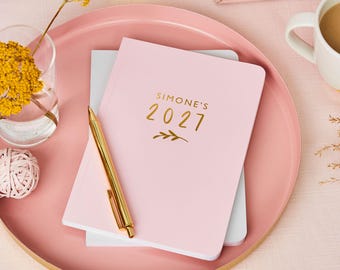 Personalized Floral 2027 Diary – Weekly Diary 2027 - Gold Foil Diary - Weekly Planner - Personalised Diary *US Tariffs Included*