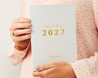 Personalized 2027 Weekly Diary – Inspirational Diary - Gold Foil Diary 2027 - Weekly Planner - Personalised Diary *US Tariffs Included*