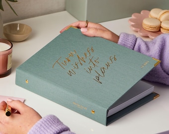 Personalized 2027 Life Planner – Teal Organiser - Eco Friendly Planner - Gold Foil Planner - Personalised Organiser *US Tariffs Included*