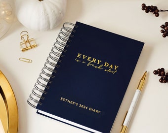 Personalised Fresh Start 2024 Daily Diary - 2024 Daily Diary - Traditional 2024 Diary - Personalised 2024 Diary