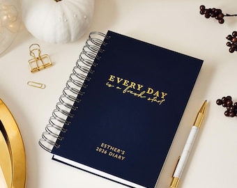 Personalized 2026 Daily Diary: Foil Cover, Custom Name - *US Tariffs Included*