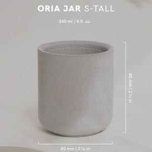 ORIA JAR S-TALL | 240 ml / 8 oz Candle Vessel Silicone Mold | Concrete Mould | 3 Inch Candle Jar | Planter Mold Concrete & Jesmonite image 4