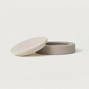 ORIA DECKEL L & L-TALL | 350 ml Silikonform Kerzendeckel | Für Oria Gefäß L | Deckelform Kerze | 4-Zoll-Kerzenglas | Blumentopf aus Beton