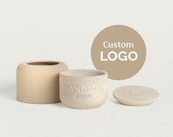 Custom Mold Design | Logo Customisation | Personalized Silicone Molds | Custom Concrete Candle Mould | Your Design Engraved on Vessel or Lid