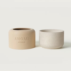 ORIA VESSEL L | 350 ml / 12 oz Candle Vessel Silicone Mould | Concrete Mold | 4 Inch Candle Jar | Planter Mold for Concrete & Jesmonite