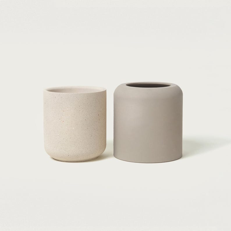 ORIA JAR S-TALL | 240 ml / 8 oz Candle Vessel Silicone Mold | Concrete Mould | 3 Inch Candle Jar | Planter Mold Concrete & Jesmonite image 1