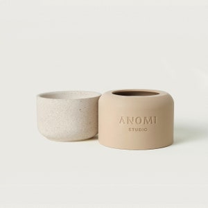 ORIA GEFÄSS M | 240 ml / 8 oz Kerzengefäß Silikonform | Betonform | 3,5-Zoll-Kerzenglas | Gießform | Beton & Jesmonite