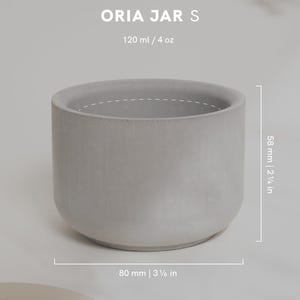 ORIA JAR S | 120 ml / 4 oz Candle Vessel Silicone Mould | Concrete Mold | 3 Inch Candle Jar | Planter Mold for Concrete & Jesmonite image 3