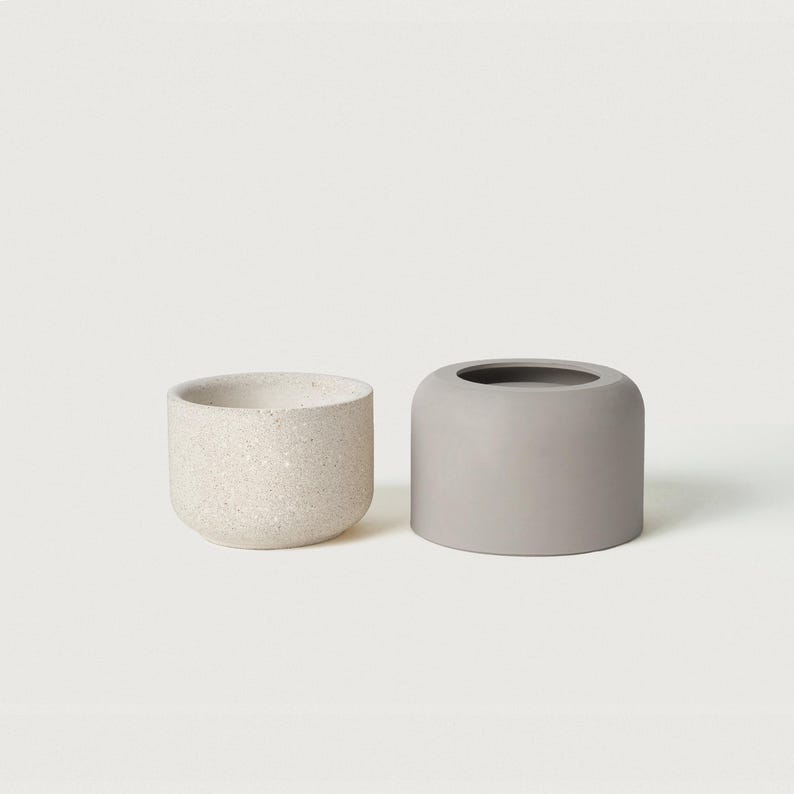 ORIA JAR S | 120 ml / 4 oz Candle Vessel Silicone Mould | Concrete Mold | 3 Inch Candle Jar | Planter Mold for Concrete & Jesmonite image 1