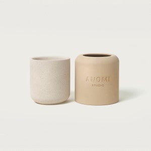 ORIA VESSEL S-TALL / 240 ml / 8 oz Stampo in silicone per vaso per candele / Stampo in cemento / Barattolo per candele da 3 pollici / Stampo per fioriera in cemento e Jesmonite