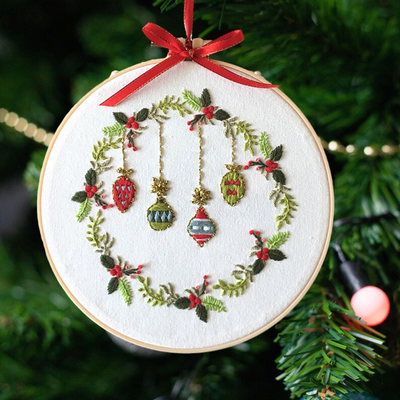 Christmas Embroidery Kit for Beginner Easy Handmade DIY Craft - Etsy
