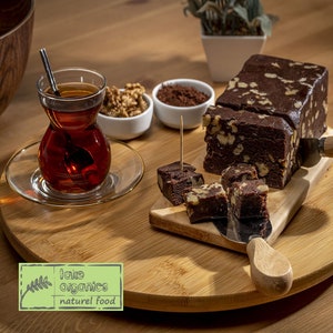 Traditional Turkish Summer Halva with Cacao&Walnut,Tahini halva,Turkish Dessert,Vegan Snack,Healthy food,Gourmet taste