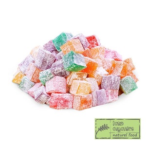 Turkish Delight, Mixed Fruit Flavored Turkish Delight,Gourmet Sweets, Turkish Desserts, Turkish Confectionery, Gift Box Candy,