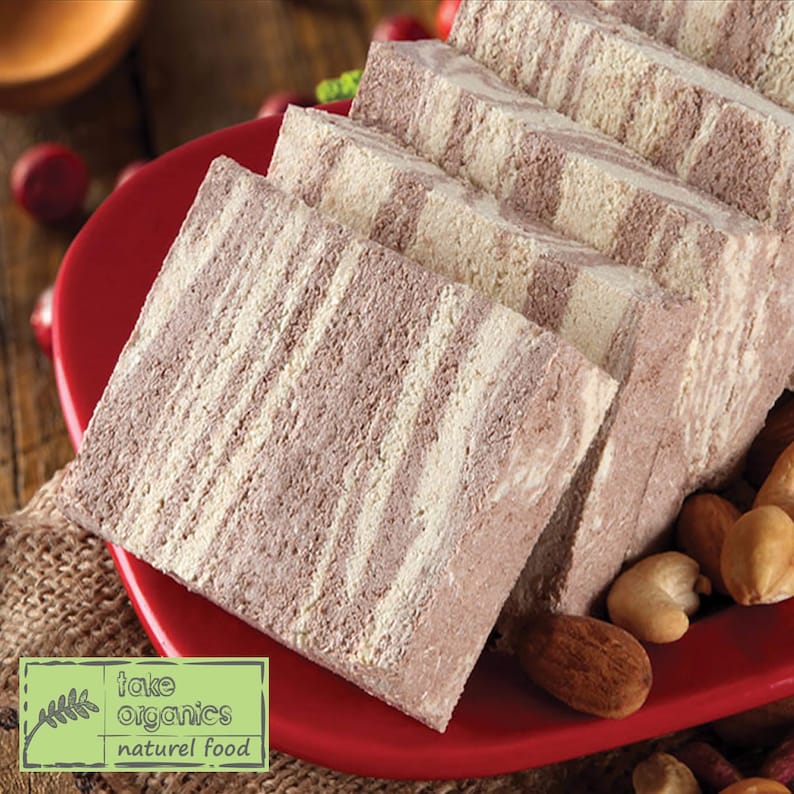 Traditional Halva With Cacao, Sesame Tahini Halva, Gourmet Taste of