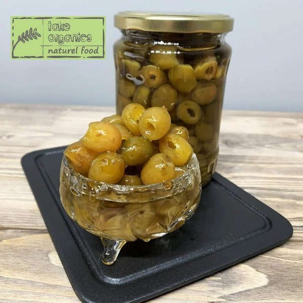 Olivenmarmelade, Bio-Konfitüren, handgemachte Aromen, natürliche Olivenmarmelade, Bio-Marmeladen, köstliche Marmeladen, traditionelle Marmeladen, 290g / Glas - KOSTENLOSER VERSAND