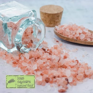 Pure Natural Himalayan Pink Salt , Fine or Coarse, Natural Granules , Chunky Crystals,
