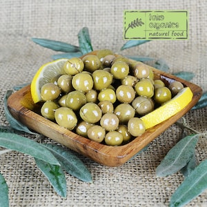 Organic Halhali Crushed Green Olives,Crushed Green Small Olives,Halhali Olives,Gourmet Product,Special Taste,Vegan, Snacks