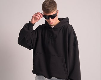 Oversized Hoodie OGONPUSHKA Shark black