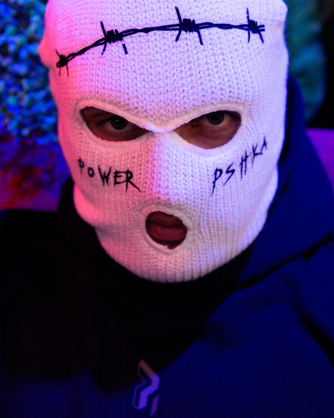 Balaklava Unisex OGONPUSHKA Tattoo White Etsy