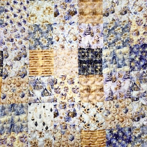 Purple Patchwork Christmas Quilt