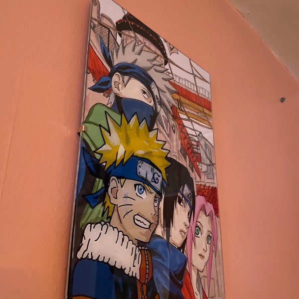 Glass Naruto painting