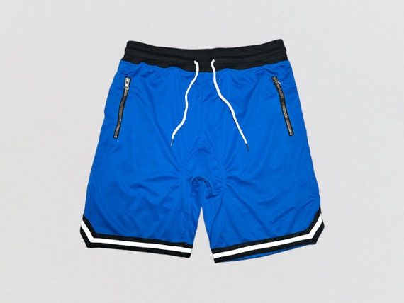 Vintage Athletic Basketball Shorts, Blue Running Shorts - 7 Inch Inseam