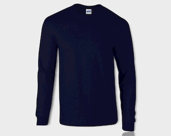 Blank Blue Long-Sleeve T-Shirt, Comfy Long-Sleeve Shirt, Unisex Long Sleeve
